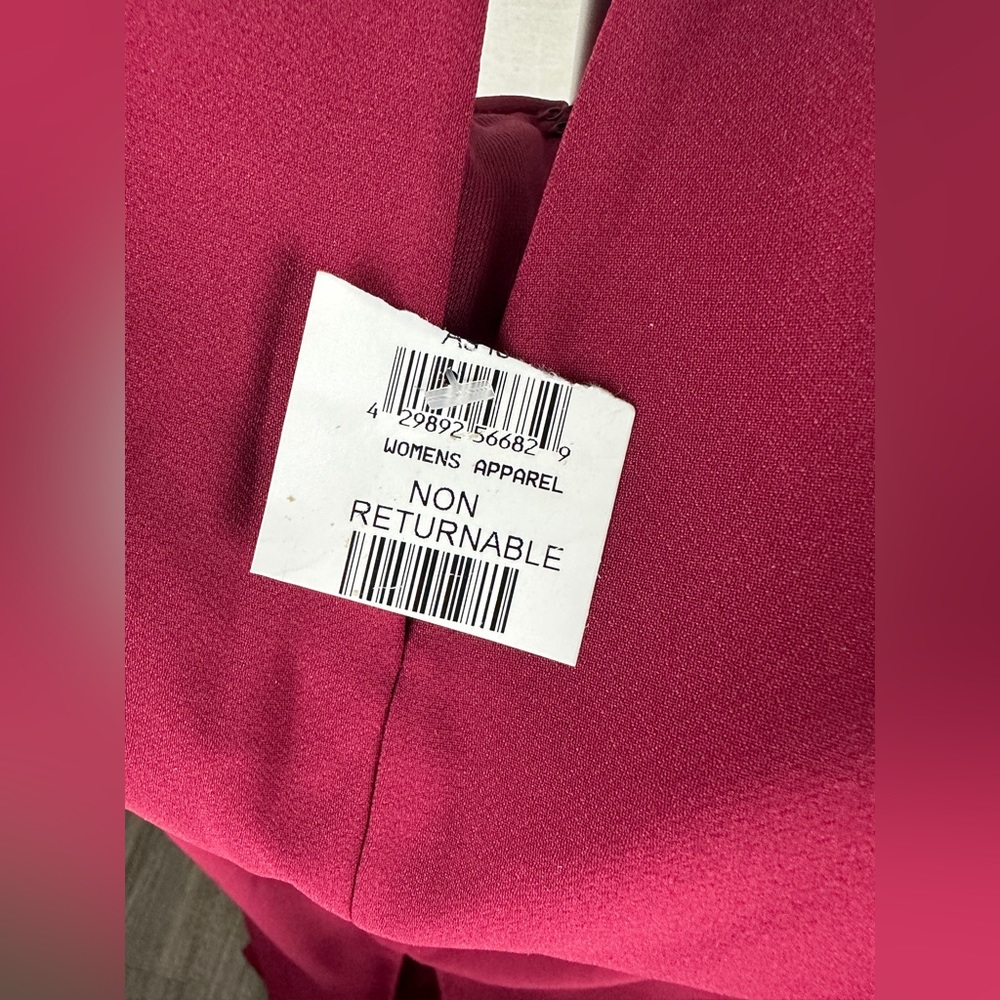 Dessy Collection Burgundy Off-The-Shoulder Notch Trumpet Gown Size 12 NWT - Picture 14 of 17
